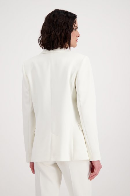 Cream Lapel Collar Blazer