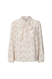 Ellie Cream Shirt With Flower Print