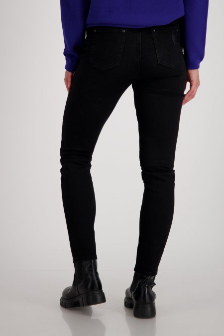 Black Embossed Jeans