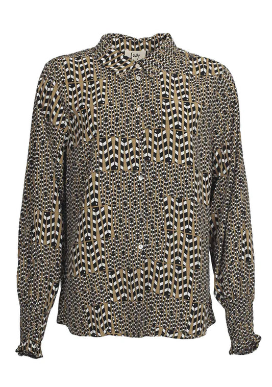 Classic  Gyta Tan/ Black/ White Shirt