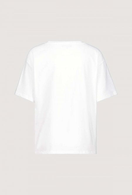 Off-White Jersey Top With Print