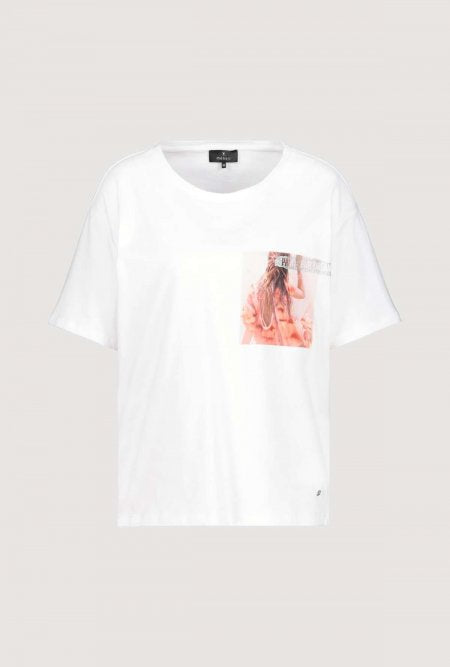 Off-White Jersey Top With Print