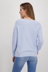 Blue Knit Jumper With Sparkly Print