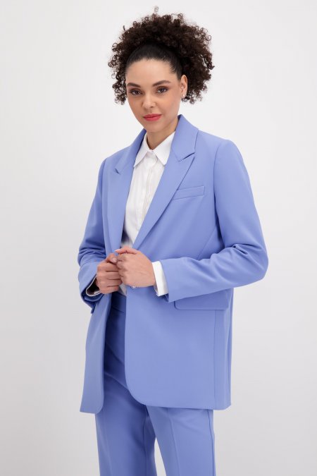 Aqua Blue Classic Long Blazer