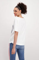 Cream T-Shirt With Front Motive