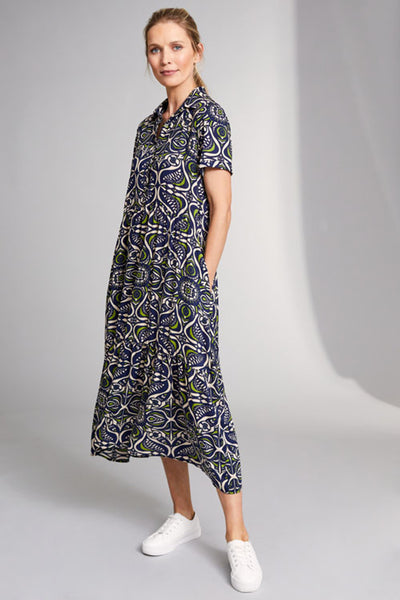 Palmette Print Dress