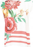 Cream Summer top with Flower Detail