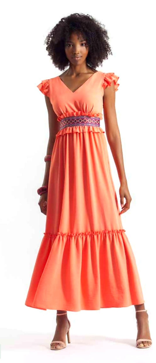 Coral Boho Dress