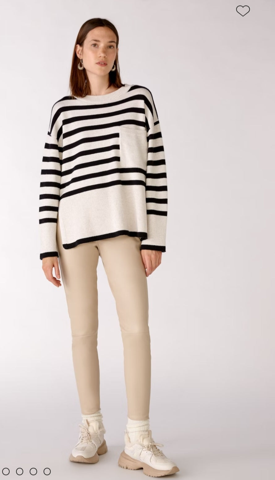 Cream Vegan faux leather Trs