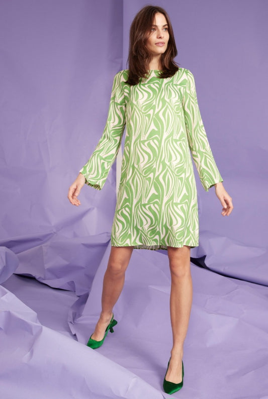 Green & Cream Dress