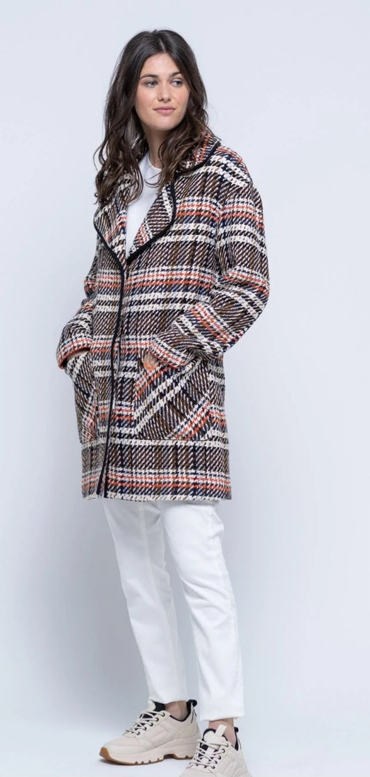 Cream Printed Coat