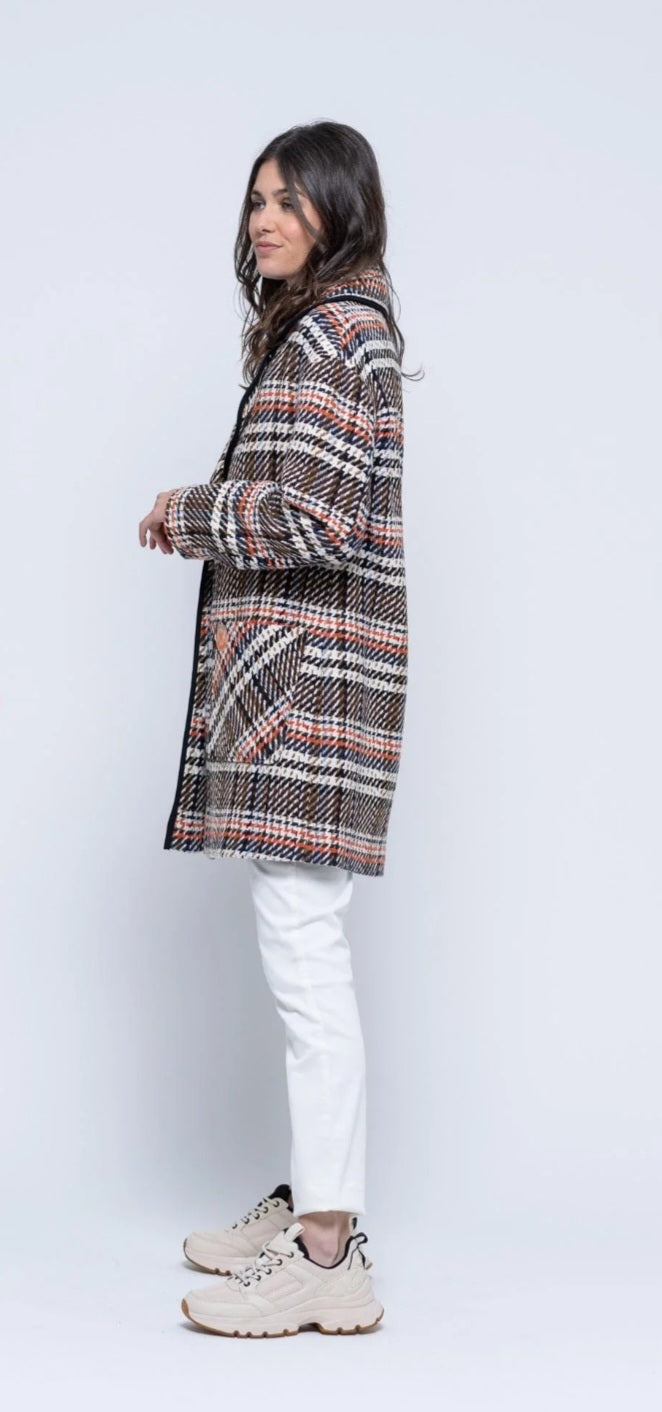 Cream Printed Coat