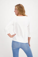 Ivory Top With 3/4 Sleeve