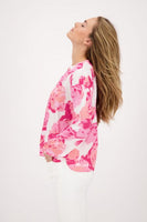 VISCOSE BLOUSE WITH A FLORAL PATTERN