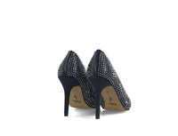 Black Sparkly Pointed Toe High Heel
