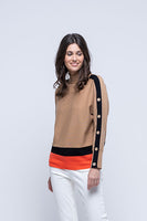 Camel And Black Knit Sweater