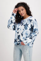 Blue And White Flower Top