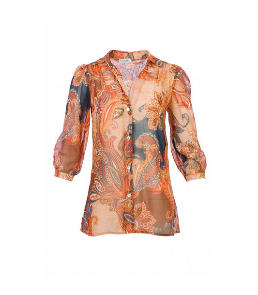 Rust Printed Blouse