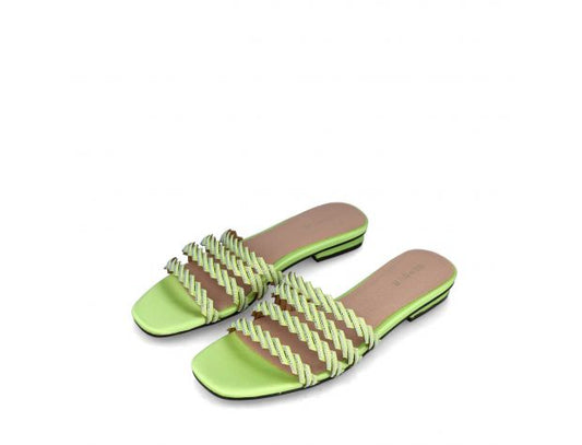 Lime Green Sparkly Sandal