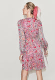 Pink Paisley Printed Dress